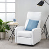 Contemporary White Push-Back Recliner Set | Upholstered, Generously Padded | Easy Assembly