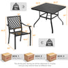 2-Piece Patio Dining Stackable Chairs Armrest