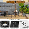 2-Piece Patio Dining Stackable Chairs Armrest