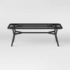 Metal Mesh Outdoor Patio Coffee Table Low-Profile, Black