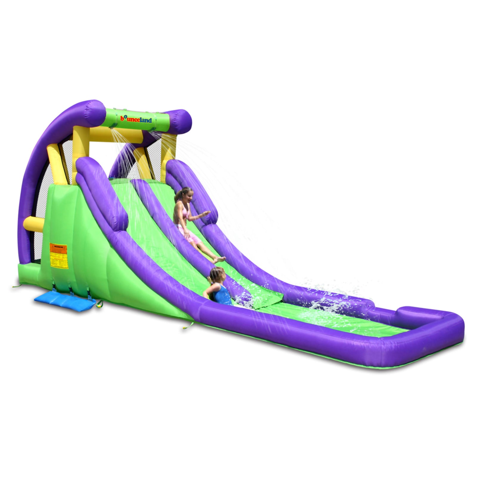 Bounceland Inflatable Double Water Slide with Splash Pool - 2 BOXES