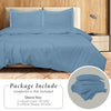 Lake Blue Duvet Cover Queen Size - 3 Piece Zipper Closure