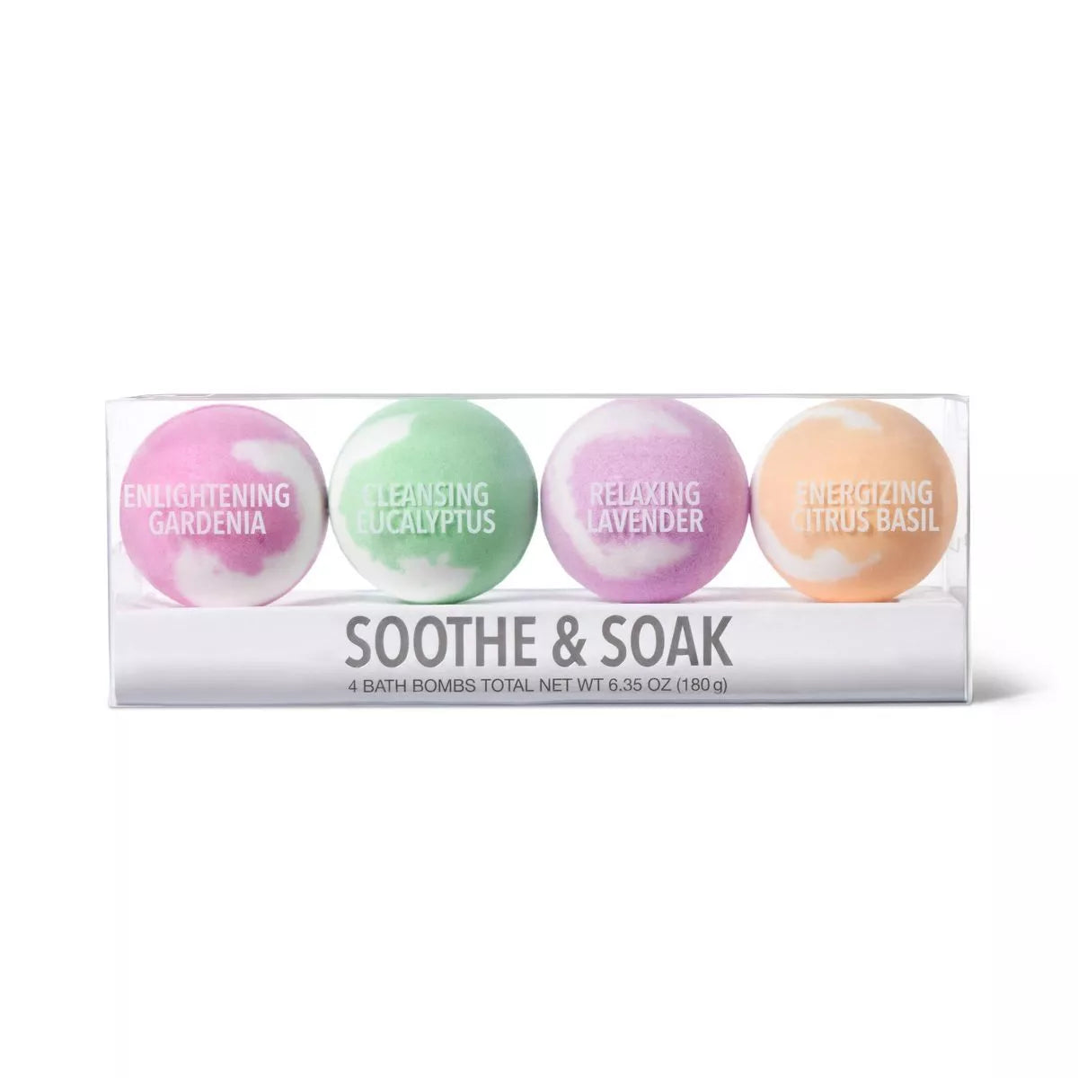 Soothe & Soak SET OF 4 Bath Bombs, final cut