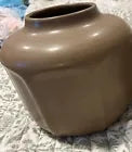 Faceted Stoneware Decorative Ceramic Vase Brown, final cut