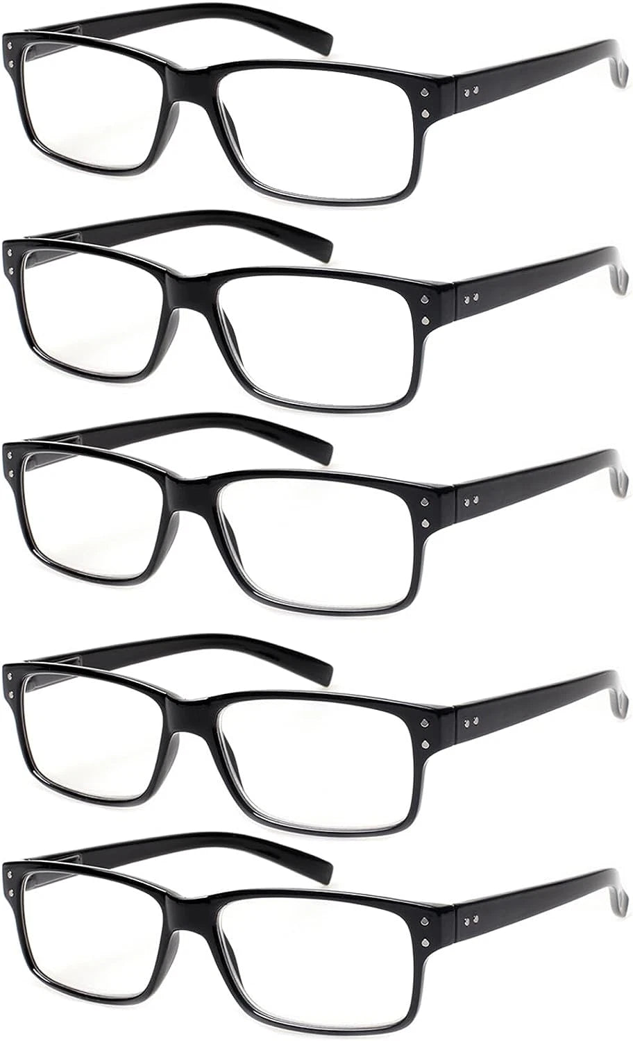Reading Glasses 5 Pairs Quality Readers Spring Hinge Glasses