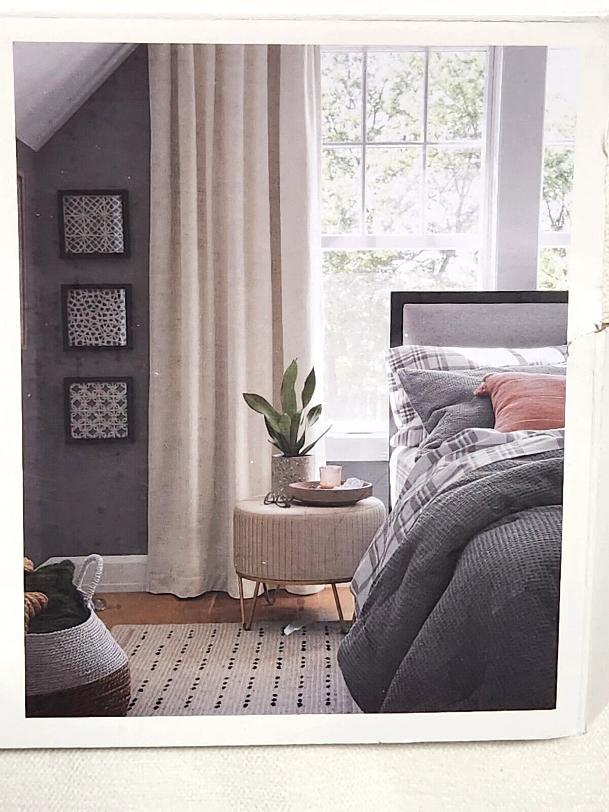 1 Panel - Blackout Matte Velvet Window Curtain Panel Cream