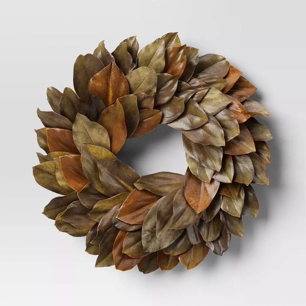 Preserved Magnolia Wreath, final cut