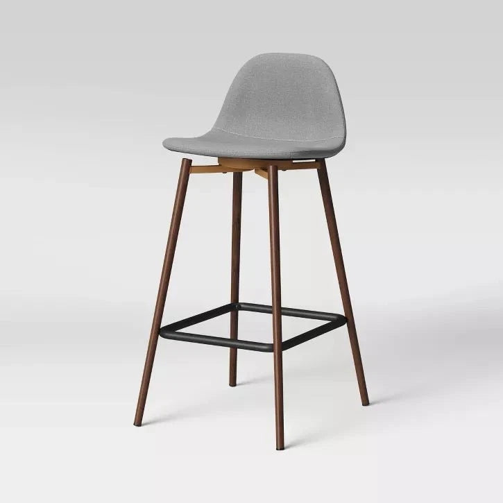 Set of 3 Copley Upholstered Counter Height Barstool- Light Gray, final cut