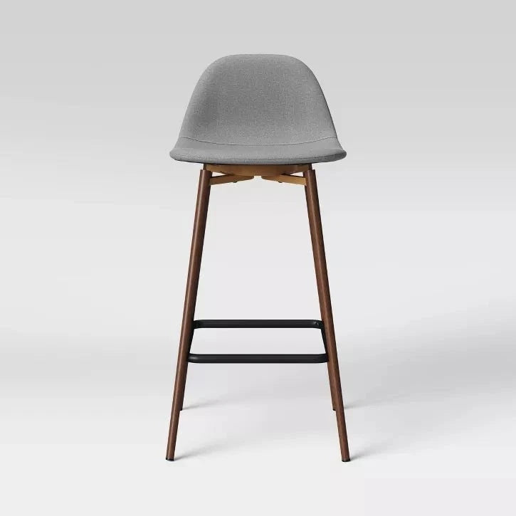 Set of 3 Copley Upholstered Counter Height Barstool- Light Gray, final cut