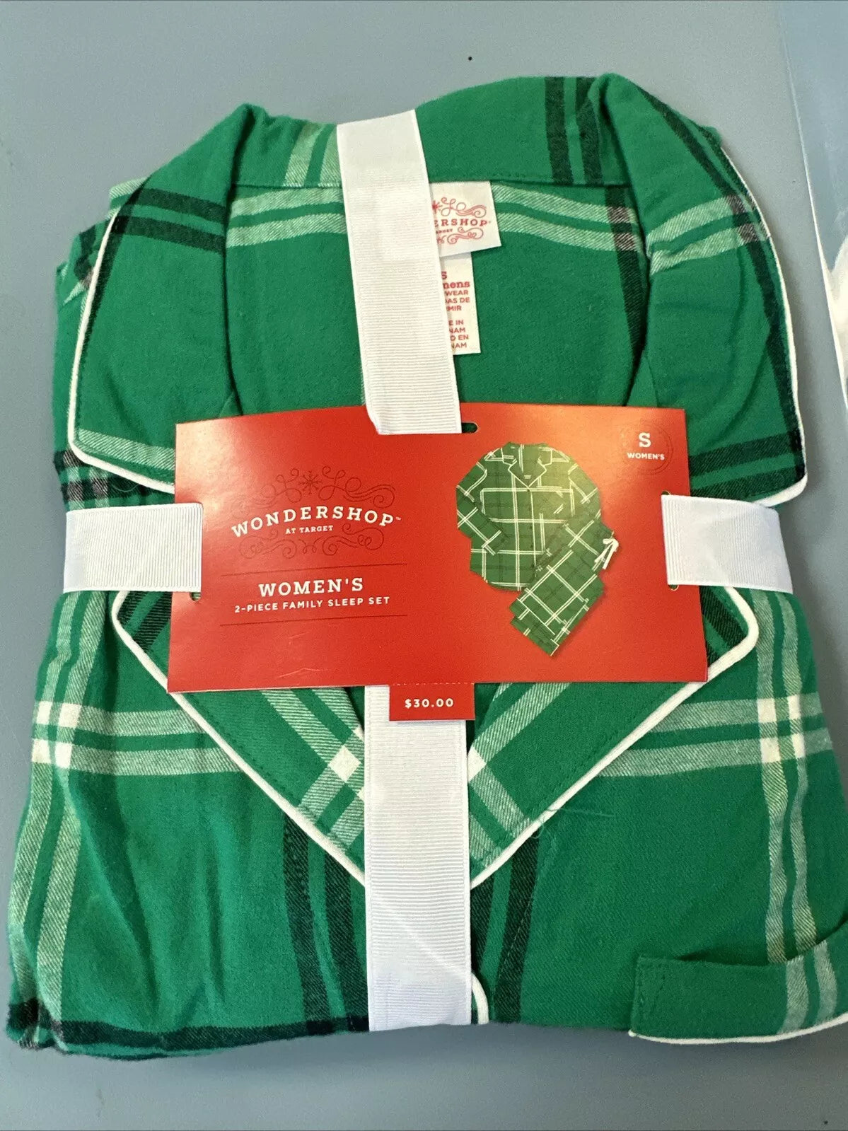 Women's Plaid Flannel Matching Family Pajama Set - Green Size Small