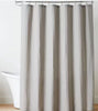 Jet Gray Dobby Crinkle Stripe Shower Curtain