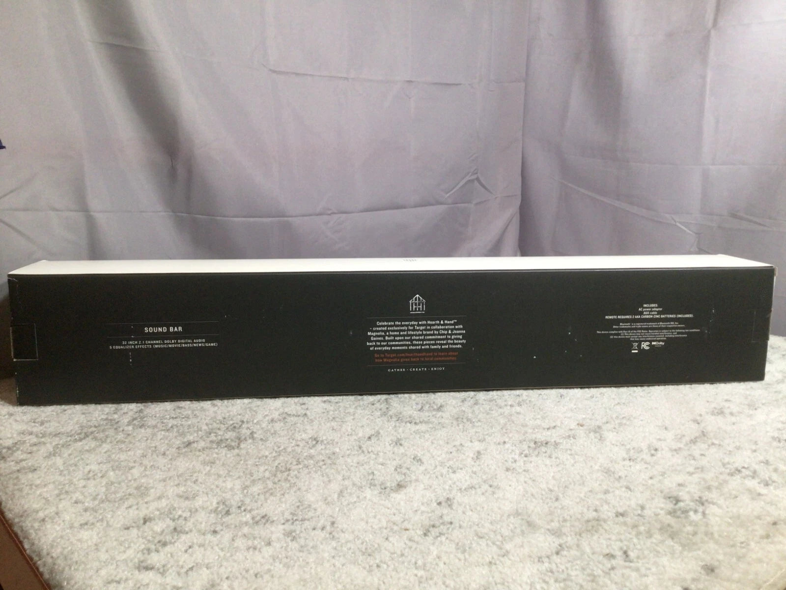 Wood & Brass Finish Dolby Digital Sound Bar