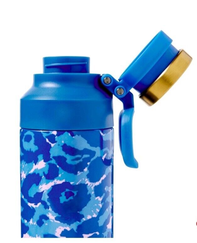 DVF Diane Von Furstenberg x Target Leopard Blue Stainless Steel Water Bottle, final cut