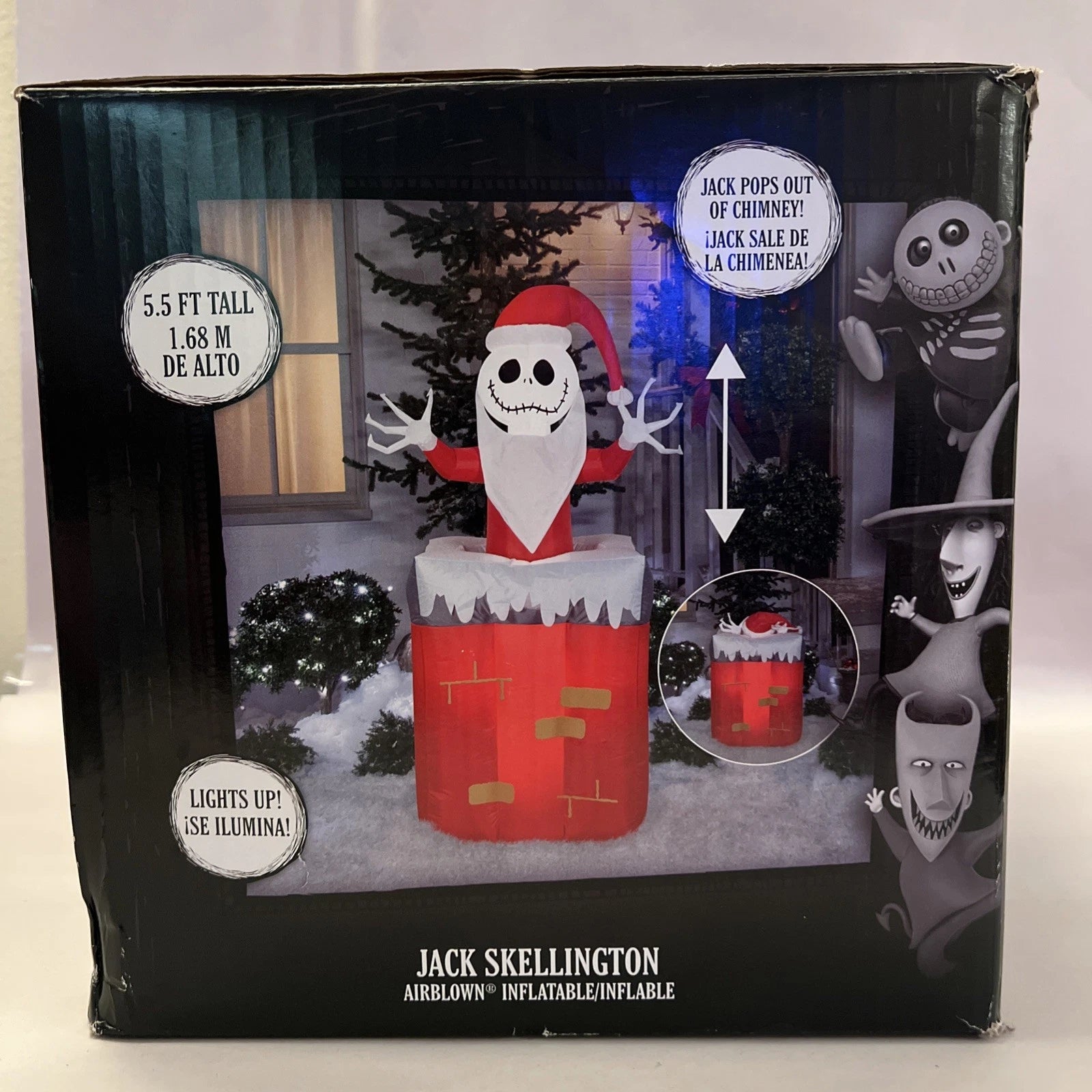 Animated Christmas Airblown Inflatable Jack Skellington in Chimney, final cut