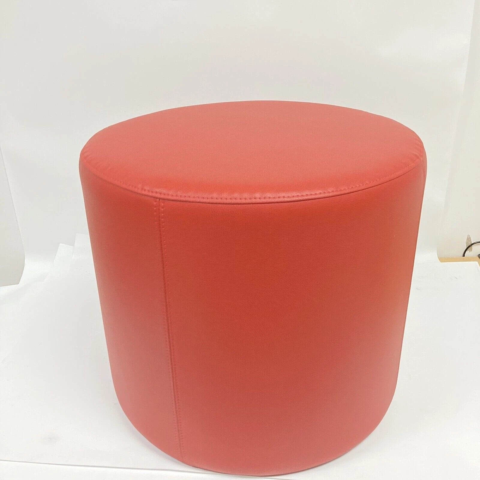 Red Square Ancillary Ottoman with Upholstered Top