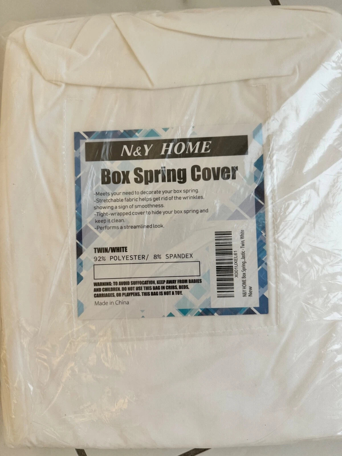 Box Spring Cover - Twin/White