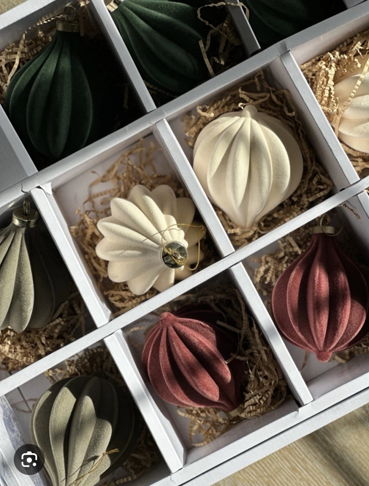 Set of 11 Velvet Decorative Ornaments Christmas final cut