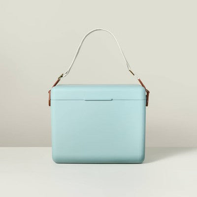 Hard-Sided 16can/11qt Portable Cooler Light Blue