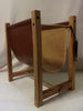 Wood and Leather Magazine Holder Stand Natural Target