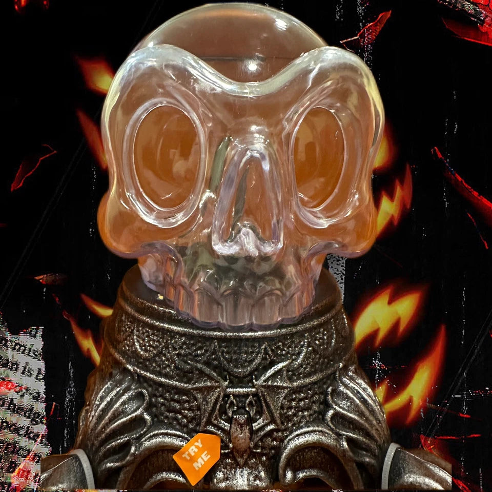 LED Light Up Plasma Ball Skull Halloween Working