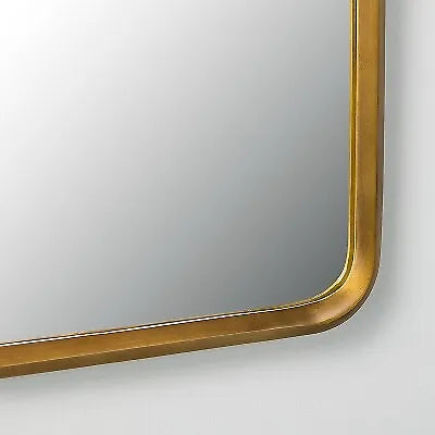 Arched Metal Frame Mirror Brass Finish