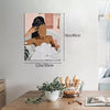 Bathroom Decor Wall Art Relaxing Black Women In Bathtub Wall De