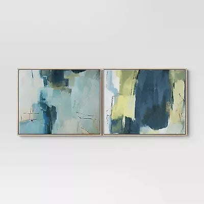 2pk Abstract Pair Framed Wall Canvases