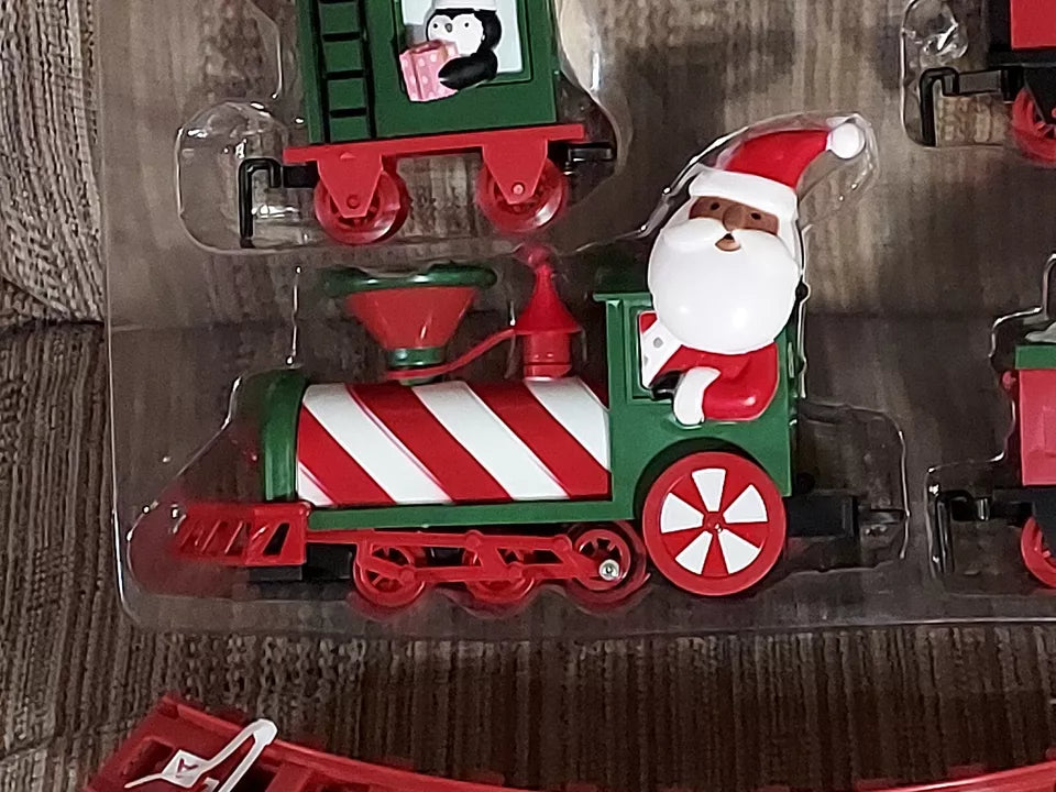 Wondershop Christmas Mist Train Set LED Lights & Sound Dark Skin Santa holiday