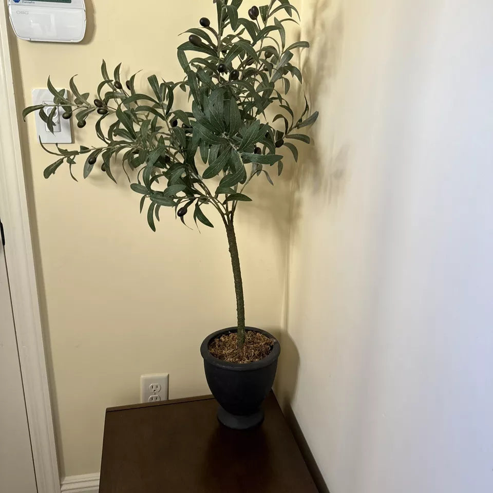 Small Potted Artificial Olive Tree