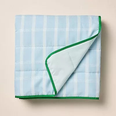 Checkered Plaid Picnic Blanket Cream/Blue/Green