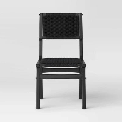 Ceylon Woven Dining Chair Black