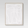 (Set of 2) Line Drawing Wall Canvases Gray/White