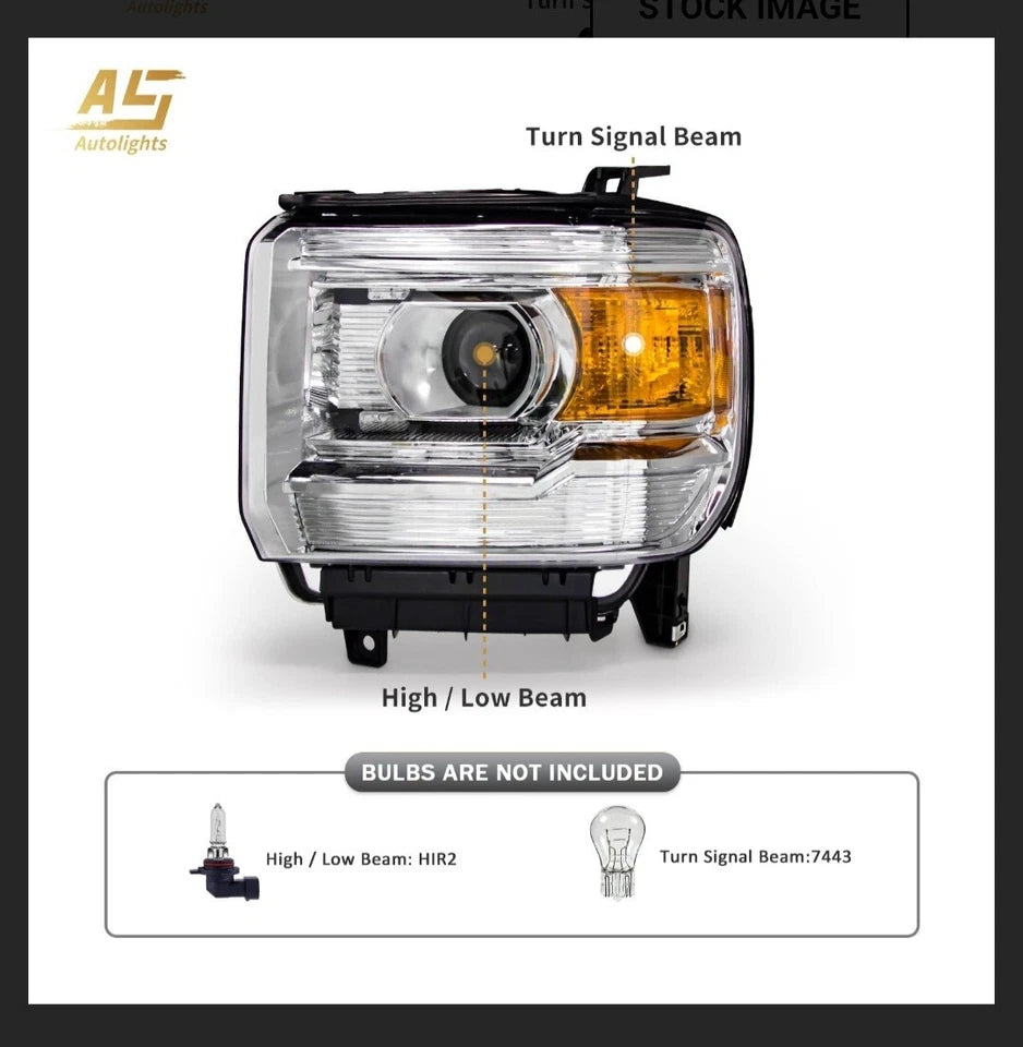 LED HeadlightsGMC Sierra Left+Right Pair