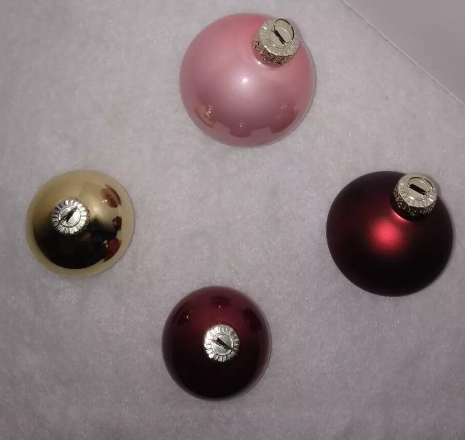 Wondershop Christmas Ornaments Red Pink Gold Handcrafted Glass Set of 40