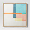 (Set of 2) Color Blocks Framed Wall Canvases