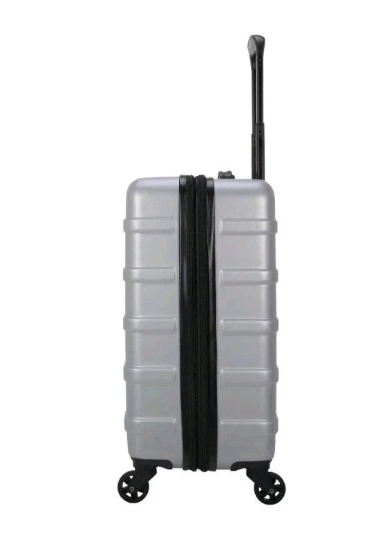1-Piece Hardside Checked Spinner Luggage - Silver