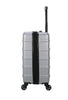 1-Piece Hardside Checked Spinner Luggage - Silver
