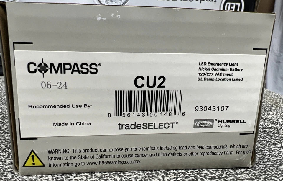Lighting Compass CU2 Series White 2-Light LED Emergency Light