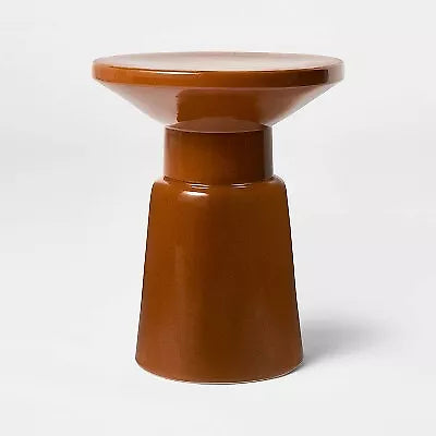 Ceramic Accent Table Brown SHOWROOM ITEM ONLY 6206sr