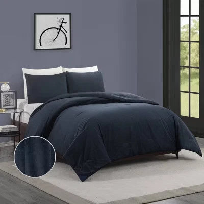Teen Twin/Twin XL Corduroy Comforter Set Blue