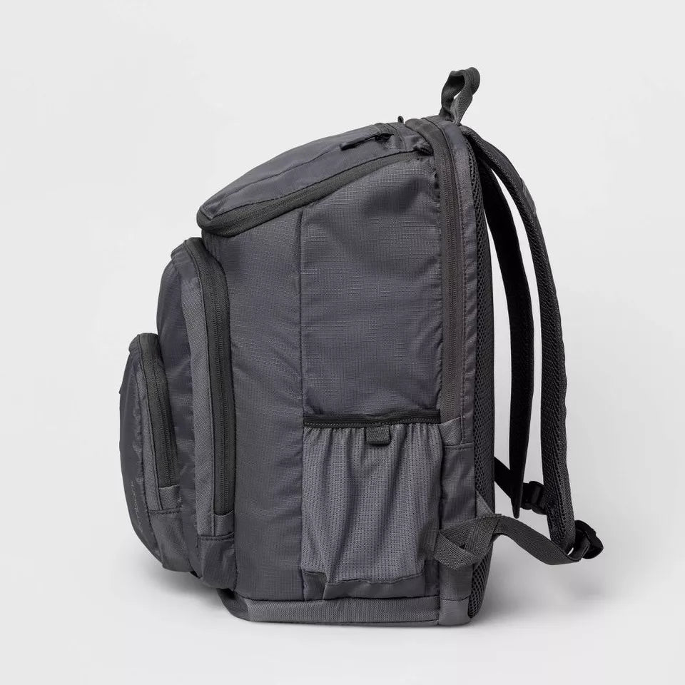 Elite Top Opening Large Capacity School Backpack Fits Laptop, Gray