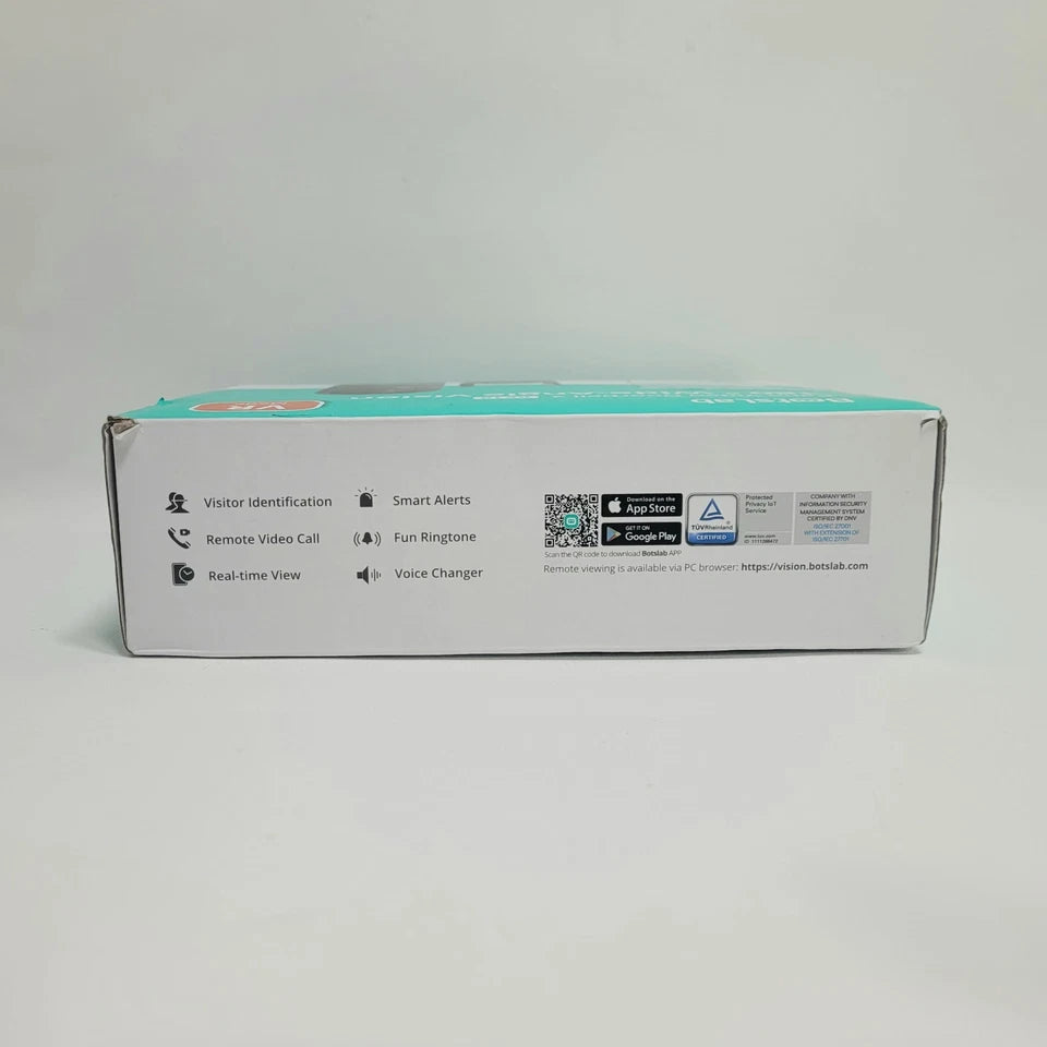 BotsLab Pano Video Doorbell 2, 180 Wide Angle Vision