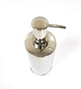 Handmade India Textured Silver Tone Metal Soap Lotion Dispenser