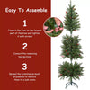 Pre-lit Slim Virginia Pine Artificial Christmas Tree Multicolor Lights