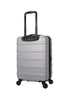 1-Piece Hardside Checked Spinner Luggage - Silver
