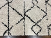 Modern Shag Rug Ivory and Black Area Rug