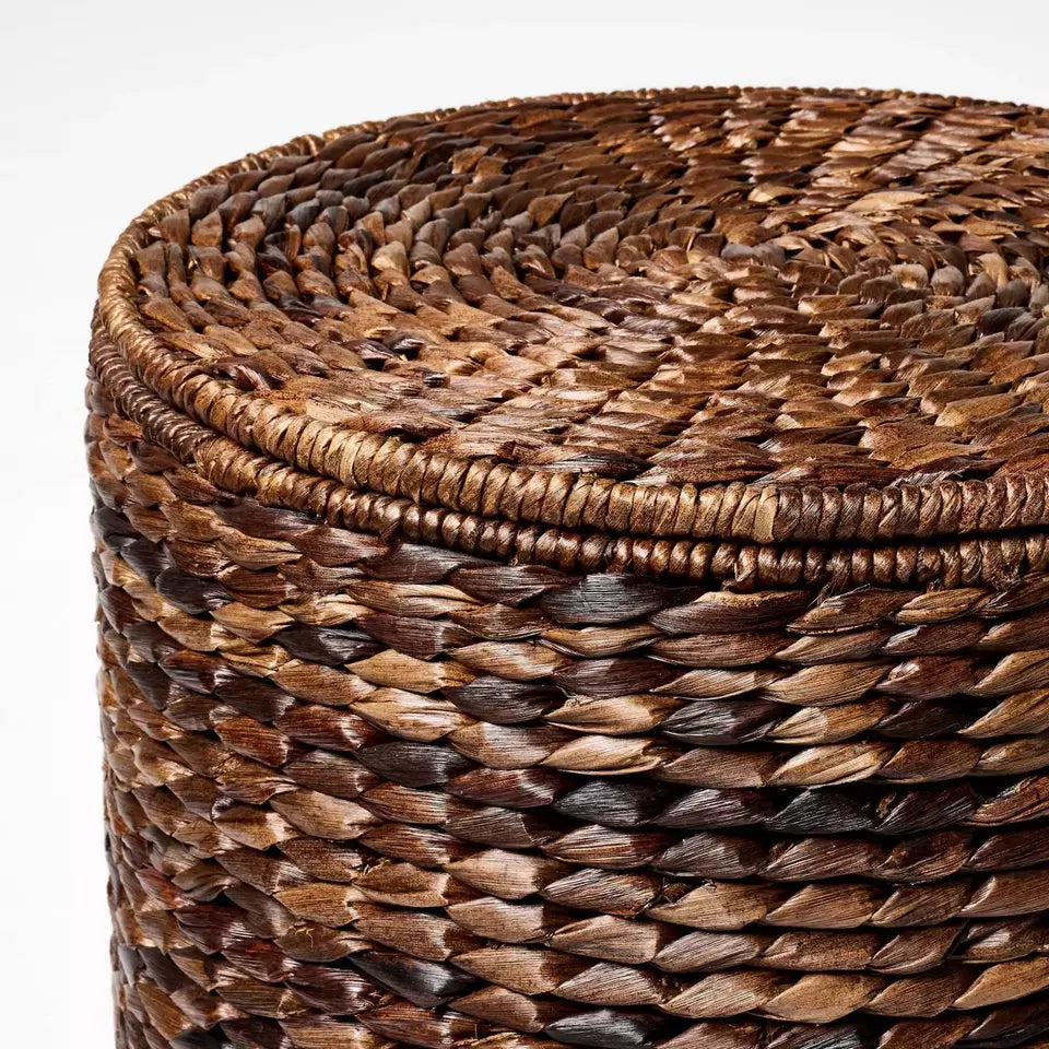 Woven Storage Ottoman Espresso