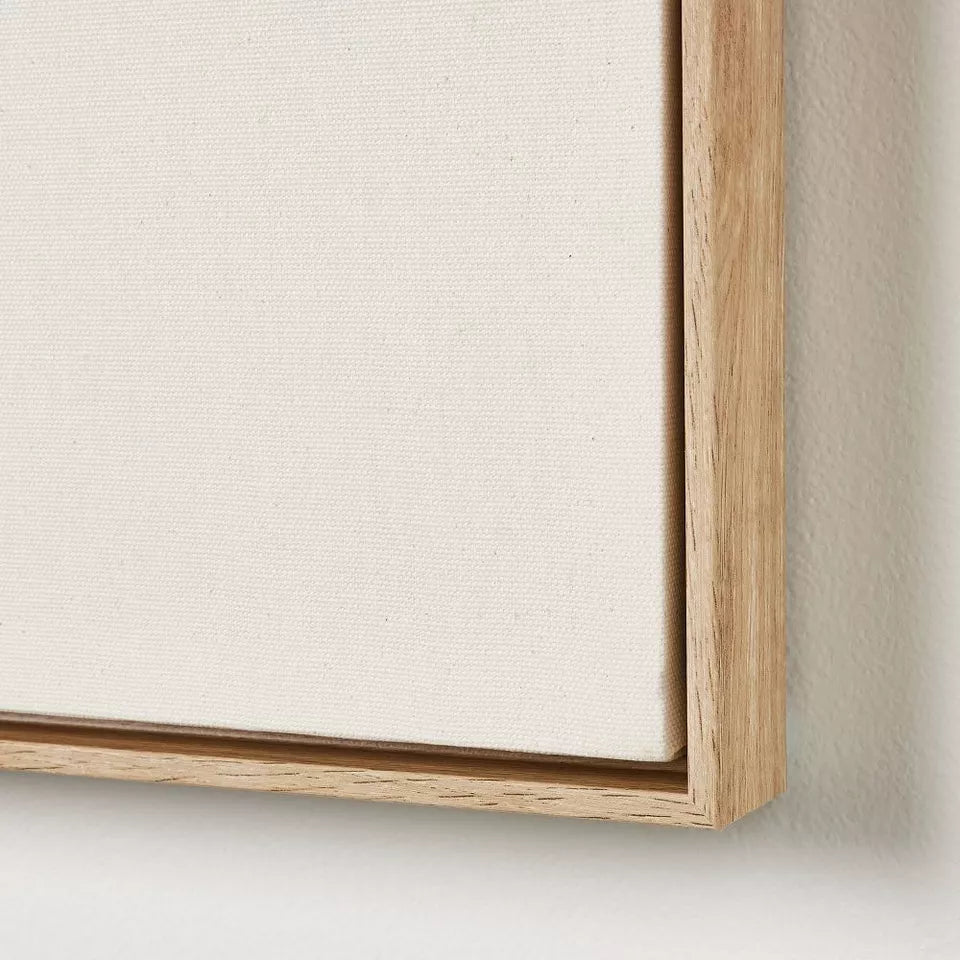 (Set of 2) White Patches Framed Wall Art Canvas