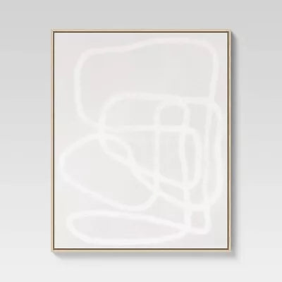 (Set of 2) Line Drawing Wall Canvases Gray/White