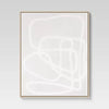 (Set of 2) Line Drawing Wall Canvases Gray/White